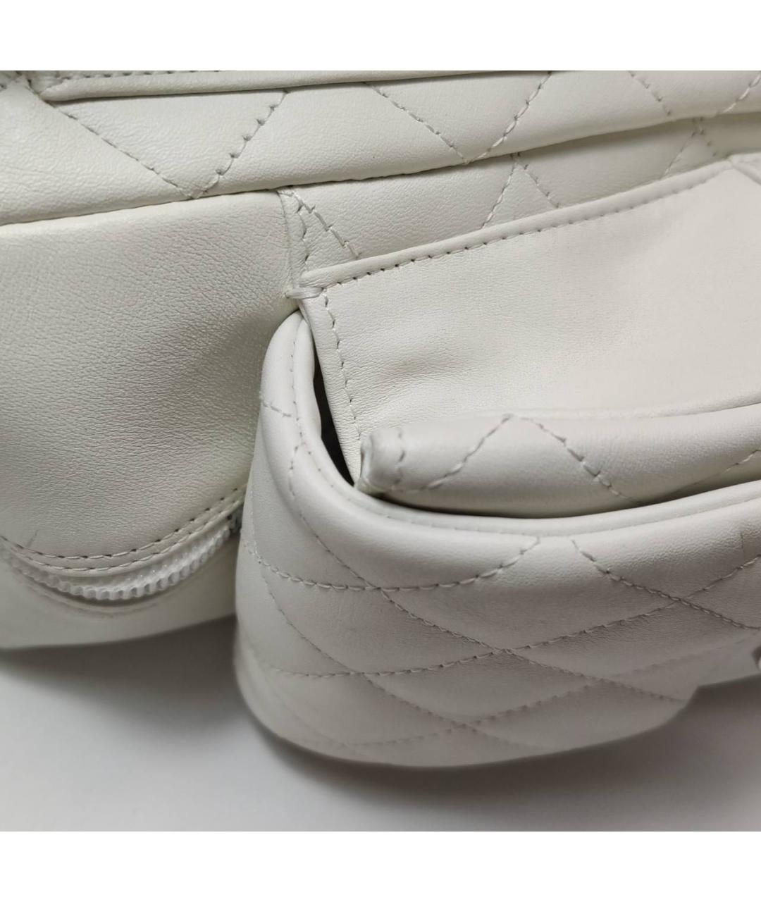 CHANEL Белая кожаная сумка тоут, фото 3