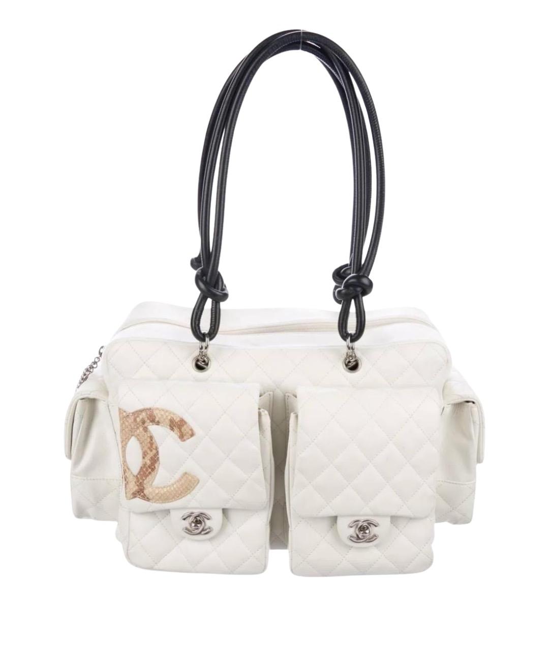 CHANEL Белая кожаная сумка тоут, фото 1