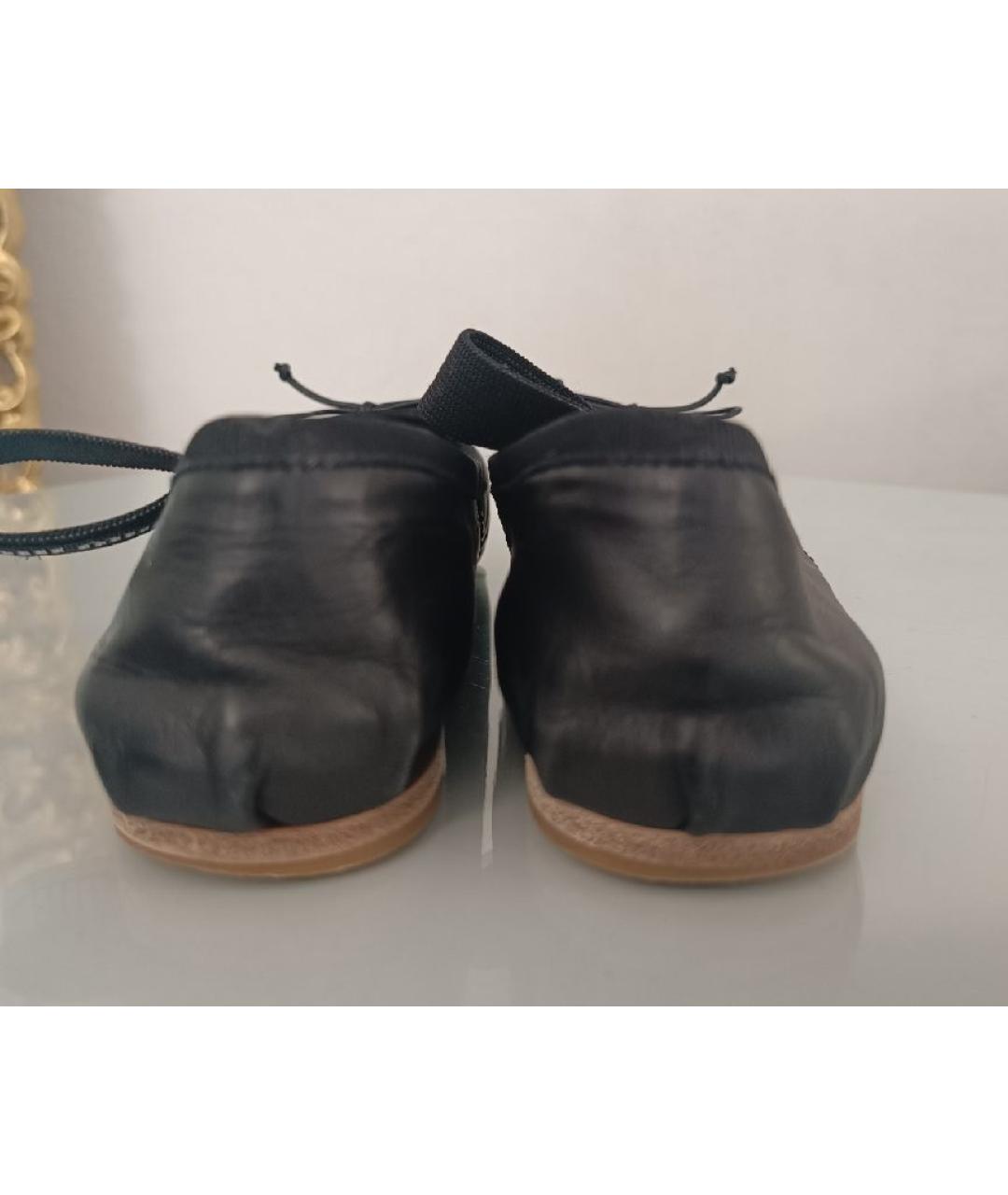 MIU MIU Черные кожаные балетки, фото 4