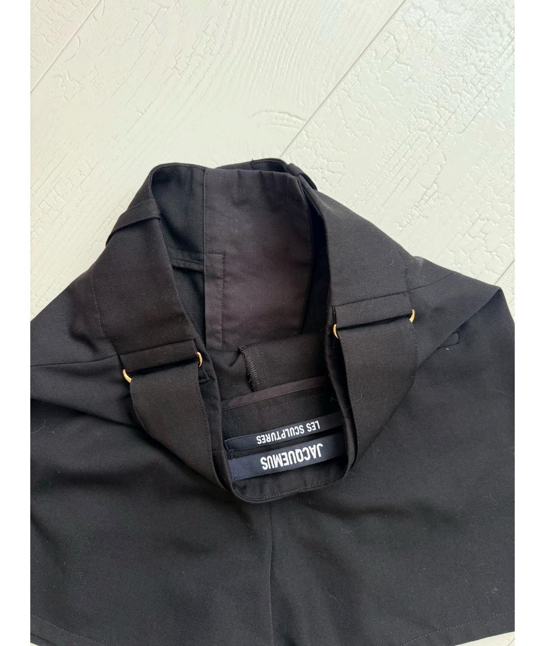 JACQUEMUS Черные хлопковые шорты, фото 4