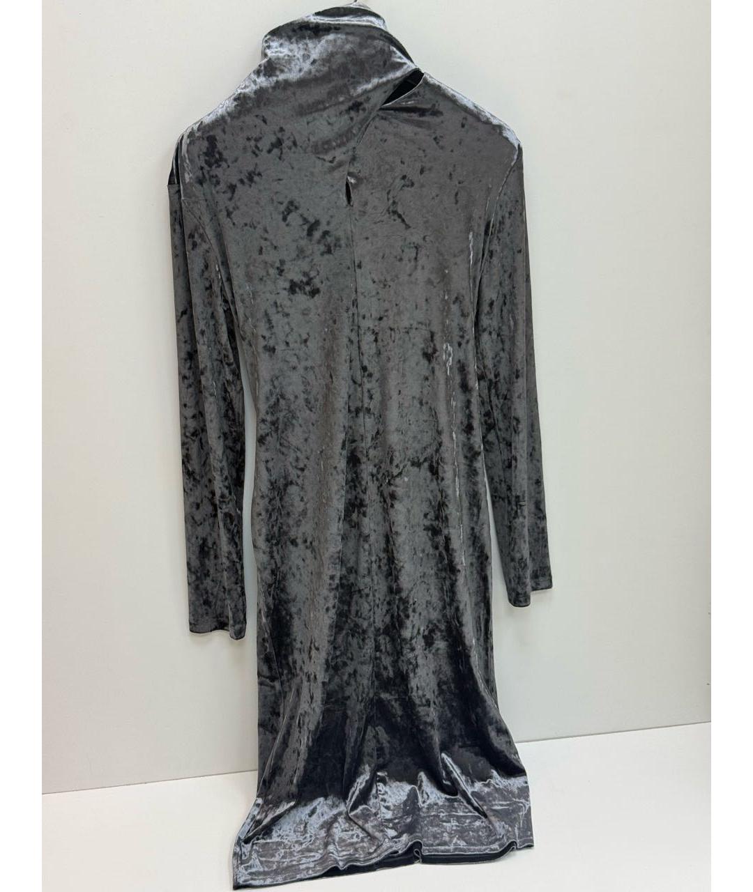 COS Антрацитовое бархатное вечернее платье, фото 6