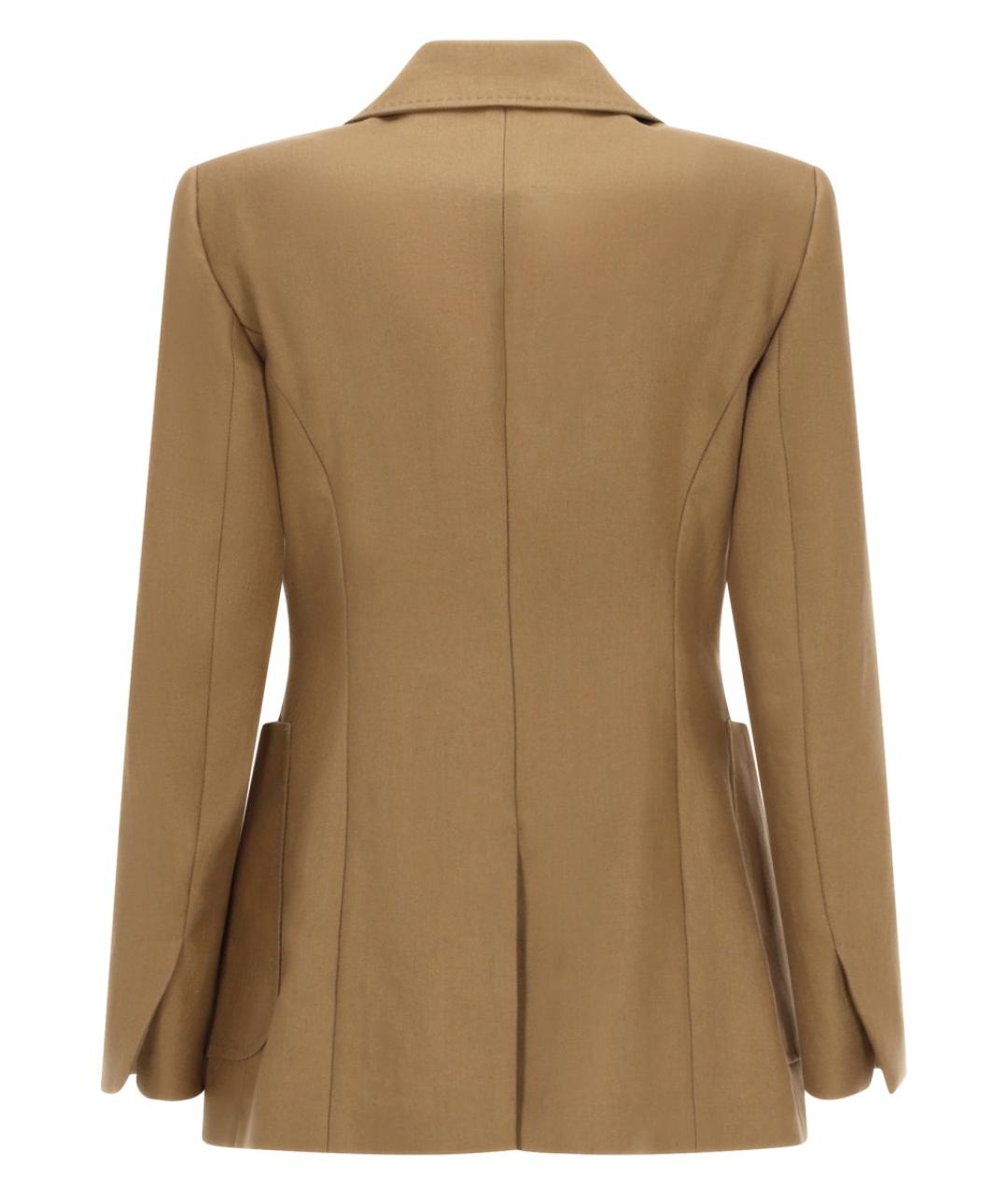 MAX MARA Коричневый льняной жакет/пиджак, фото 2