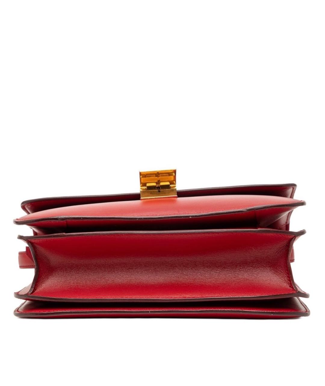 CELINE Красная кожаная сумка через плечо, фото 3