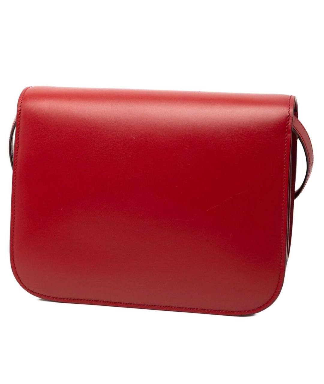 CELINE Красная кожаная сумка через плечо, фото 2