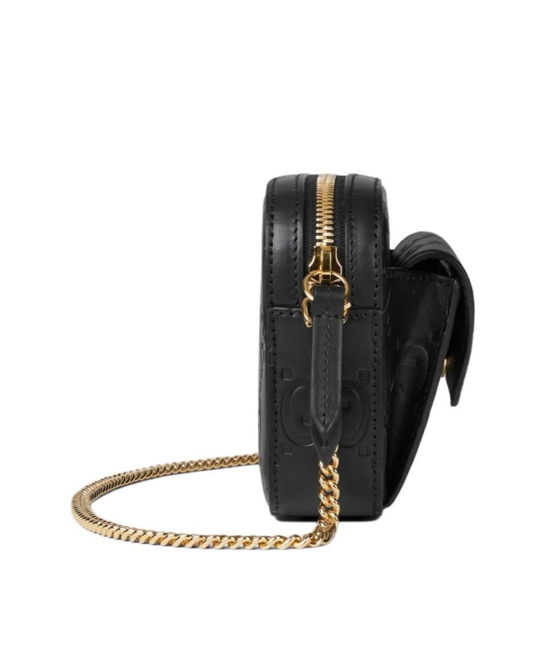 GUCCI Черная кожаная сумка через плечо, фото 3