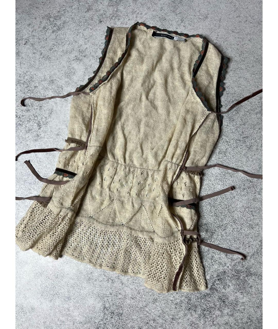 SPORT MAX CODE Бежевая шерстяная жилетка, фото 5