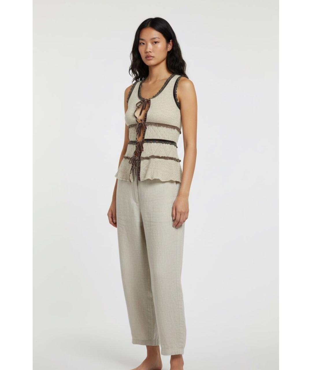 SPORT MAX CODE Бежевая шерстяная жилетка, фото 2