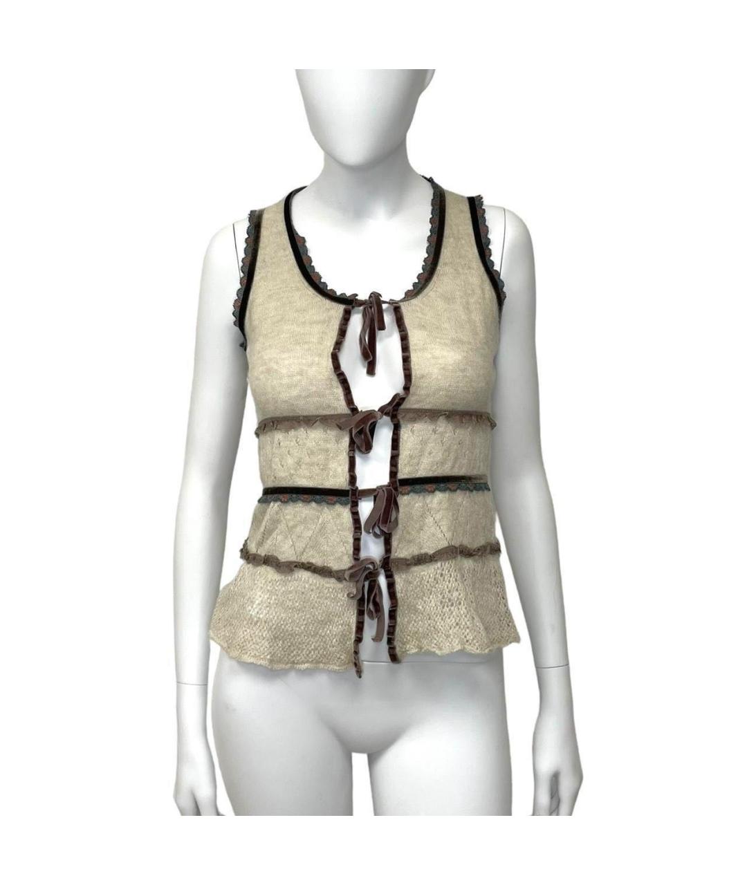 SPORT MAX CODE Бежевая шерстяная жилетка, фото 3