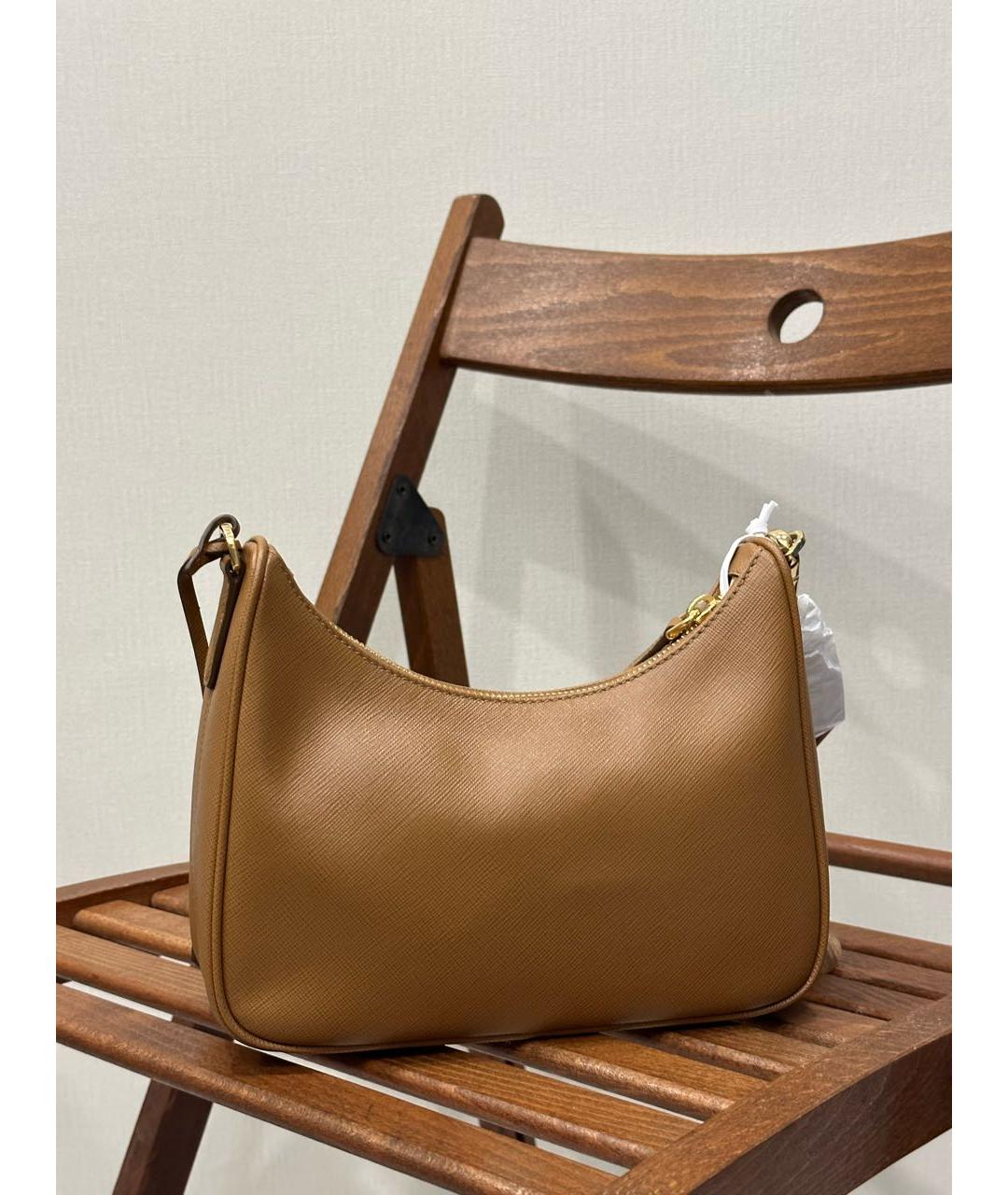 PRADA Коричневая кожаная сумка через плечо, фото 8