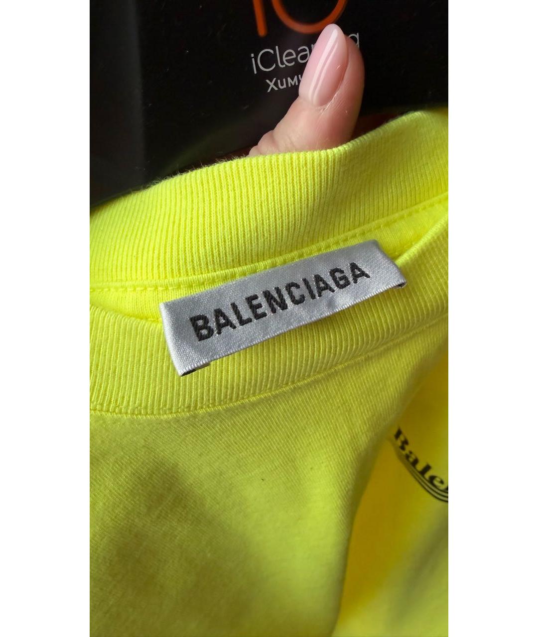 BALENCIAGA Желтая футболка, фото 6