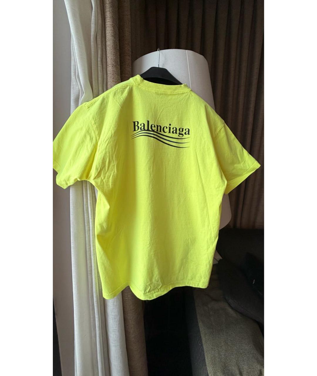 BALENCIAGA Желтая футболка, фото 2