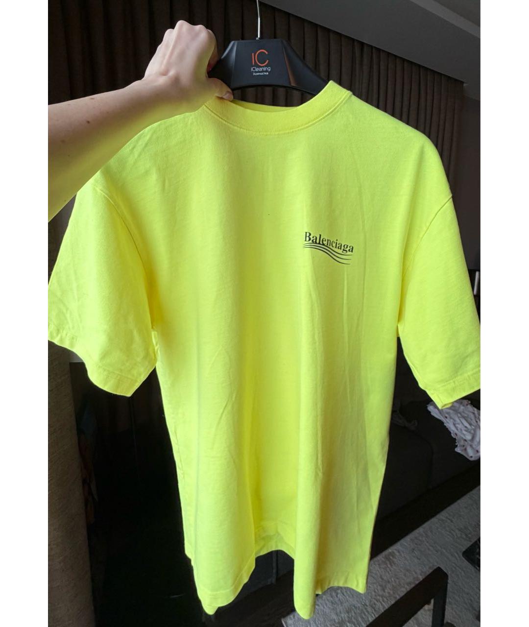 BALENCIAGA Желтая футболка, фото 5