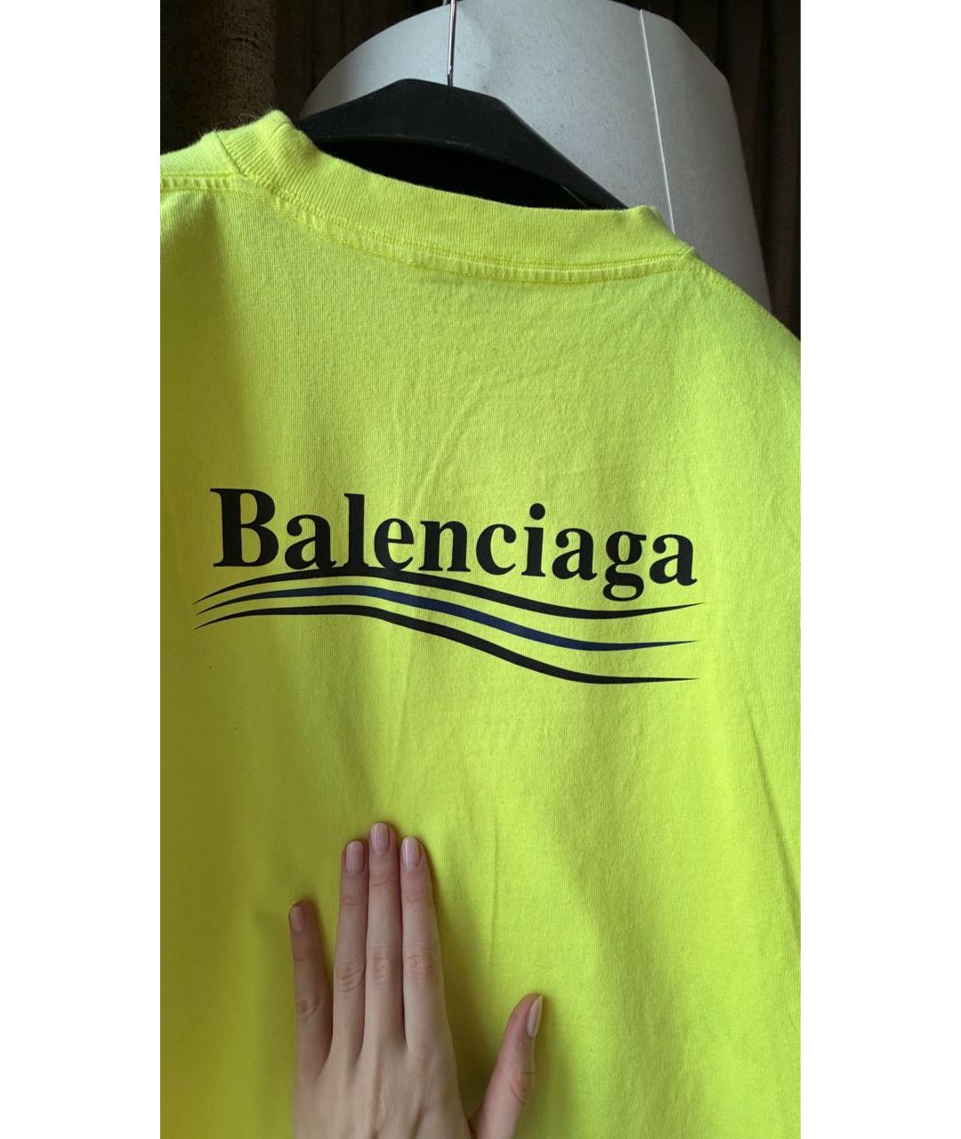 BALENCIAGA Желтая футболка, фото 3