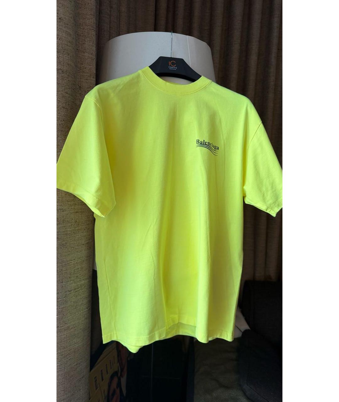 BALENCIAGA Желтая футболка, фото 7