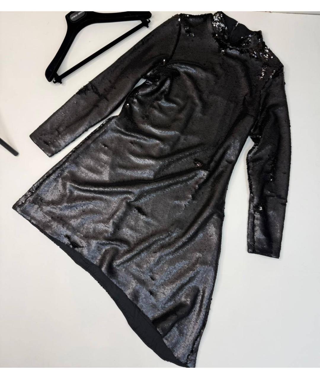 COS Черное вискозное вечернее платье, фото 7