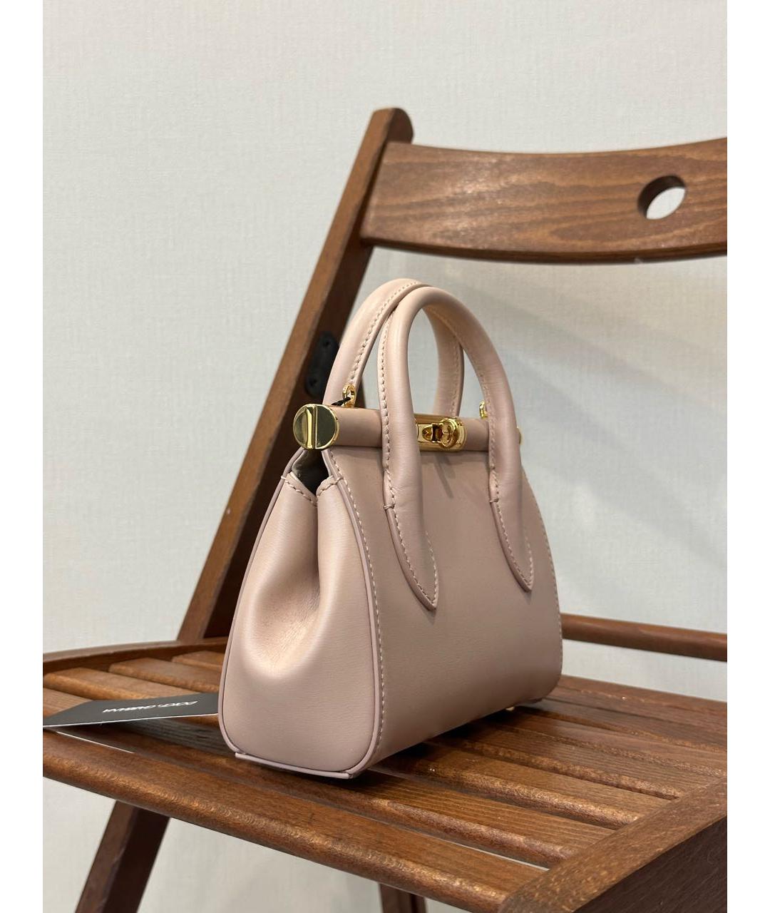 DOLCE&GABBANA Розовая кожаная сумка тоут, фото 2