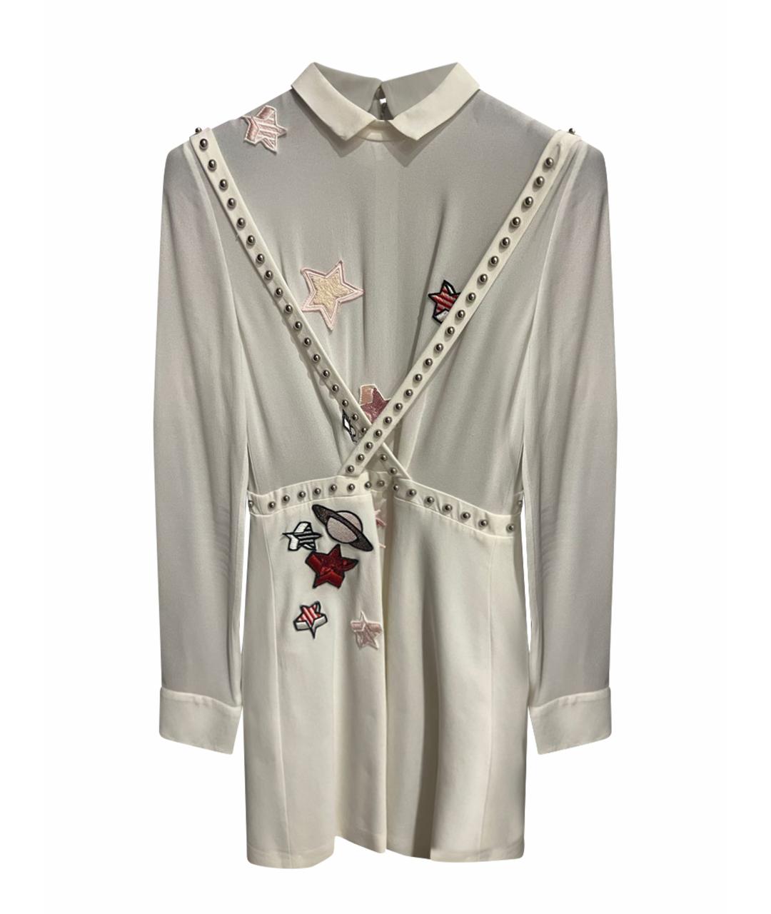 GIAMBA Белое полиэстеровое коктейльное платье, фото 1