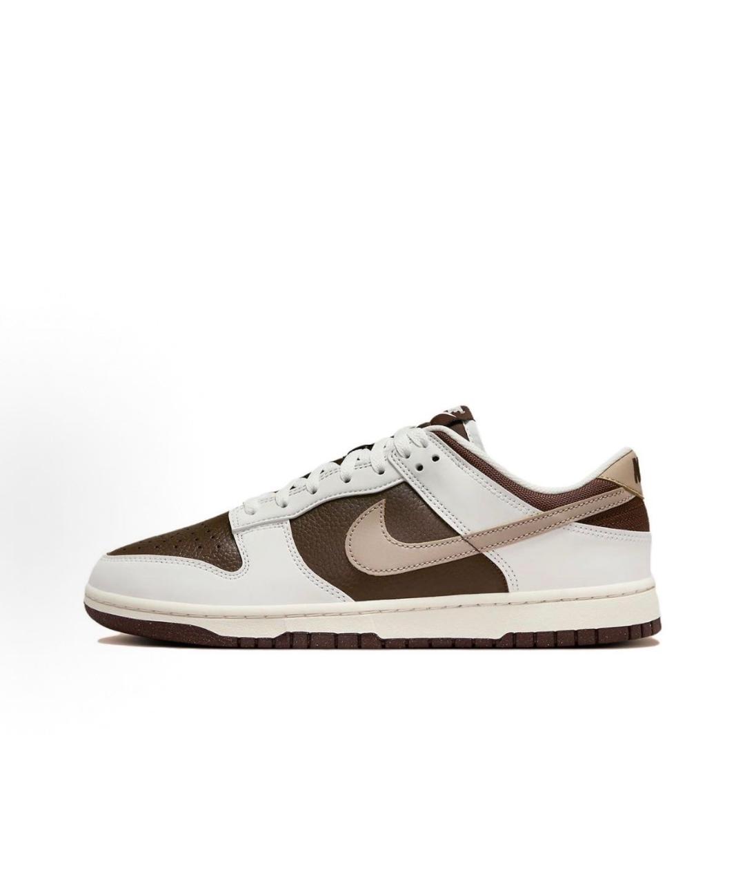 NIKE Коричневые кожаные низкие кроссовки / кеды, фото 2