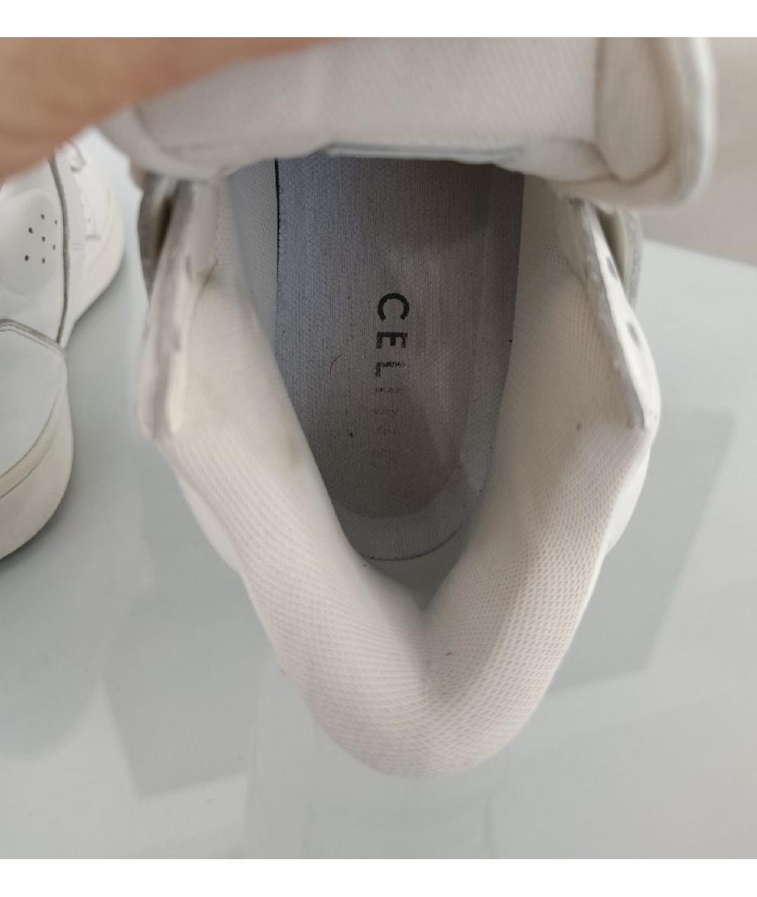 CELINE Белые кожаные кеды, фото 6