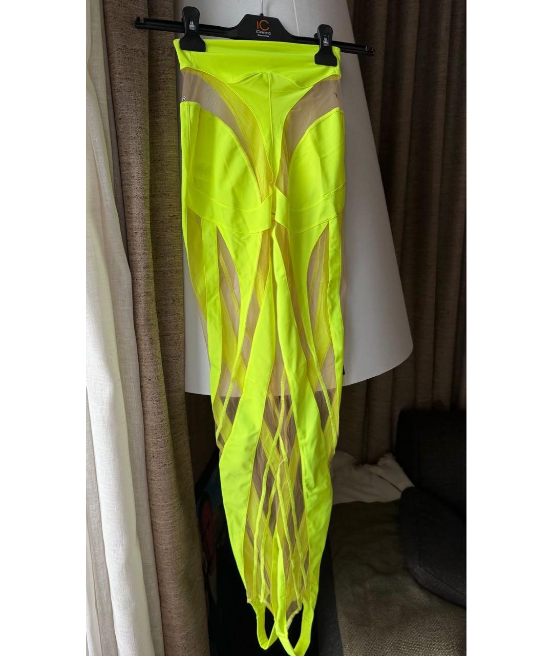 MUGLER Желтые леггинсы и велосипедки, фото 2