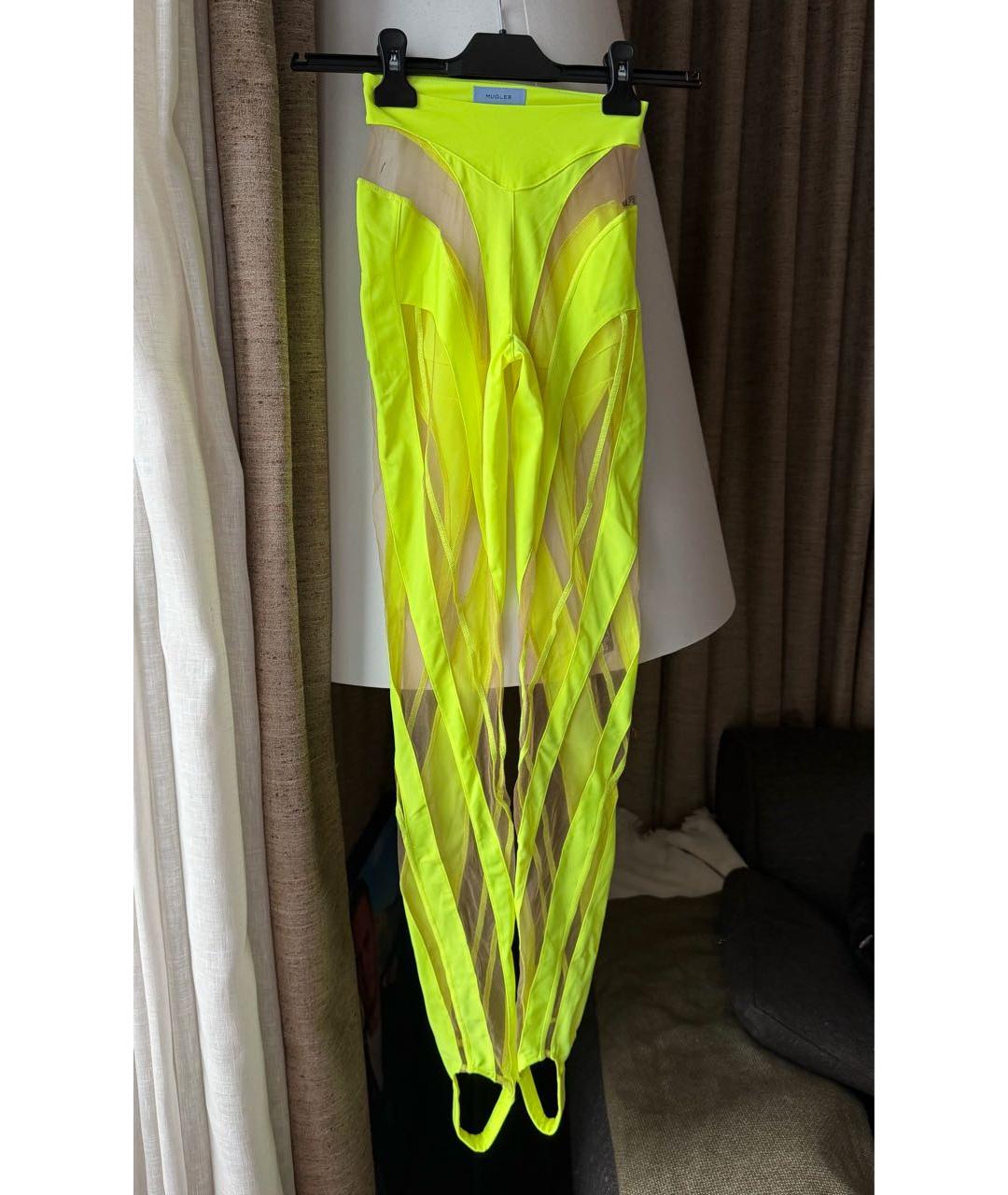 MUGLER Желтые леггинсы и велосипедки, фото 6