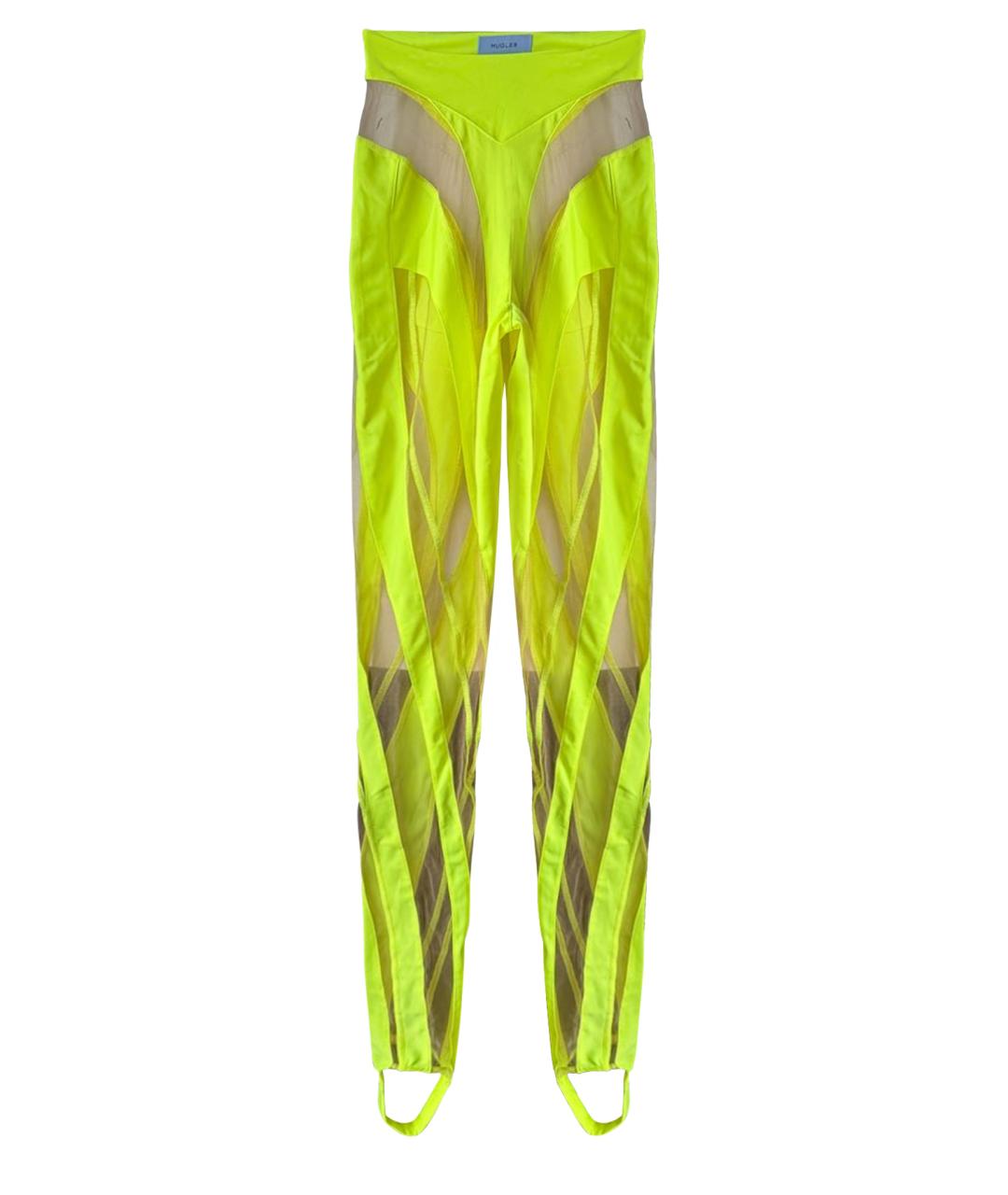 MUGLER Желтые леггинсы и велосипедки, фото 1