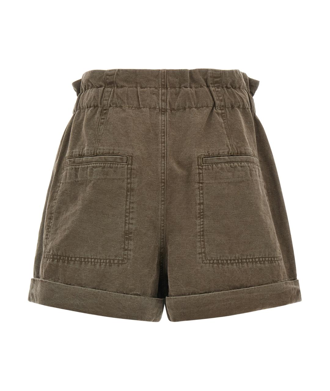 ISABEL MARANT ETOILE Коричневые хлопковые шорты, фото 1