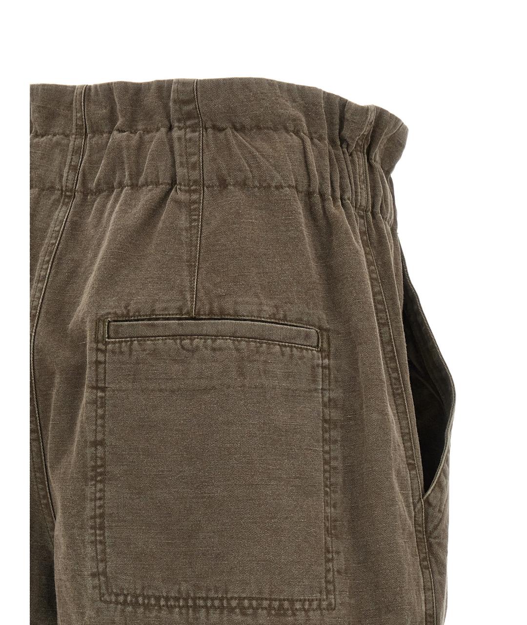 ISABEL MARANT ETOILE Коричневые хлопковые шорты, фото 3