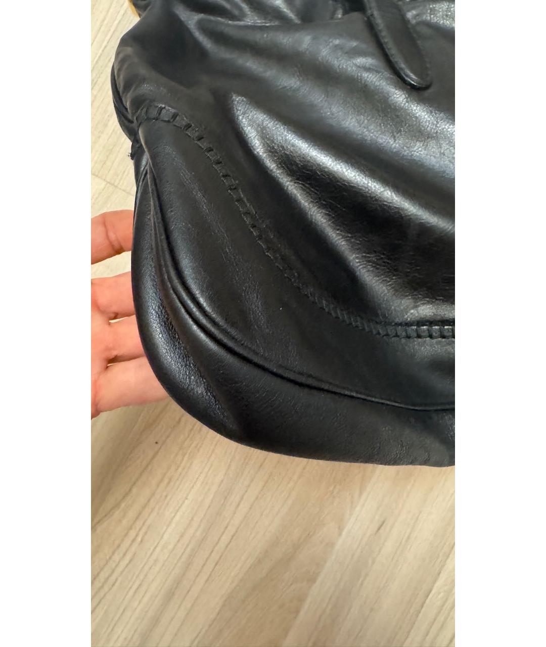 GUCCI Черная кожаная сумка через плечо, фото 6