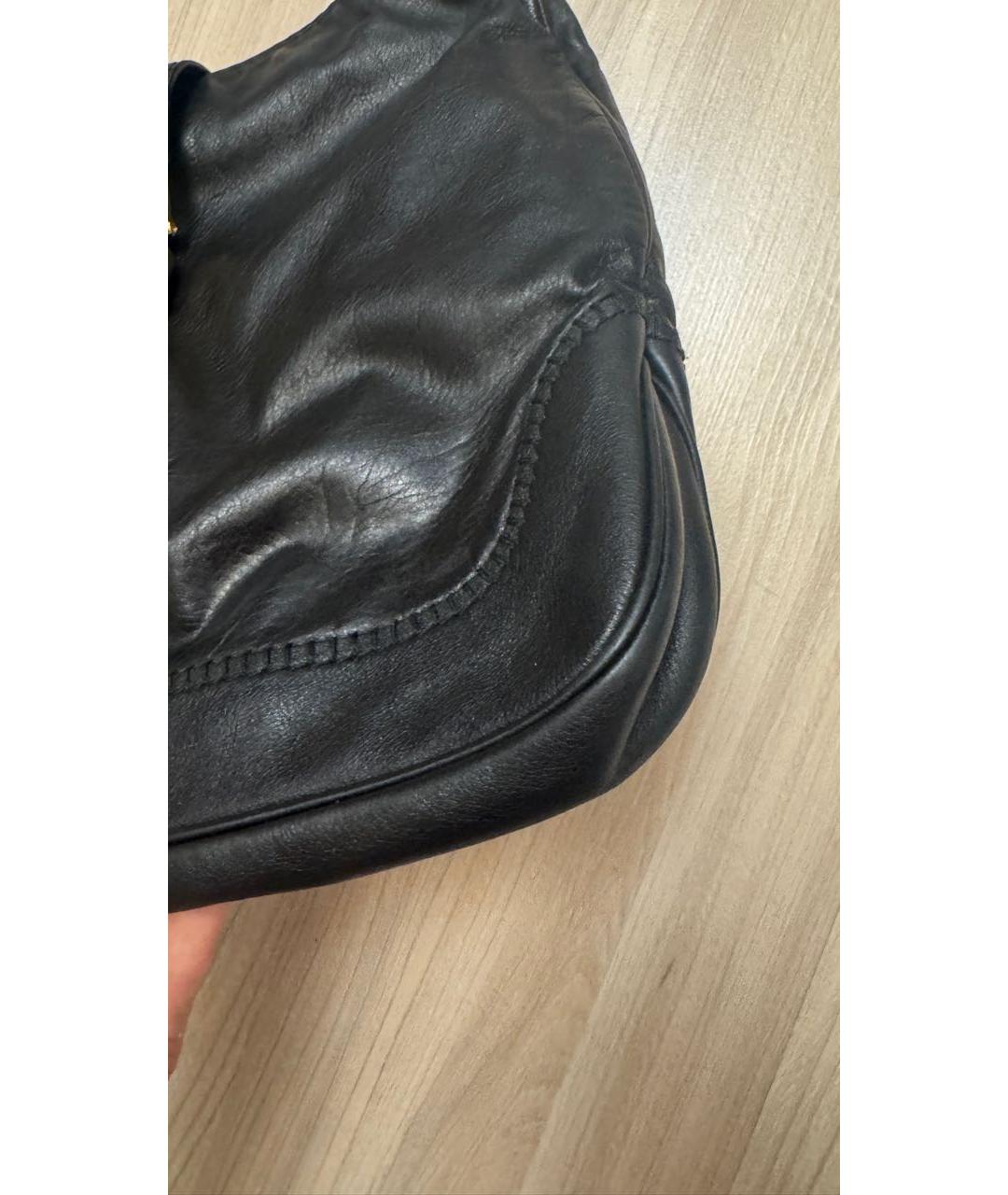 GUCCI Черная кожаная сумка через плечо, фото 7