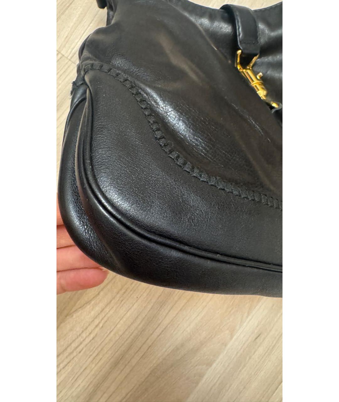 GUCCI Черная кожаная сумка через плечо, фото 8