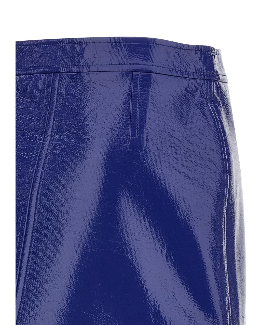 COURREGES Синяя хлопковая юбка мини, фото 4