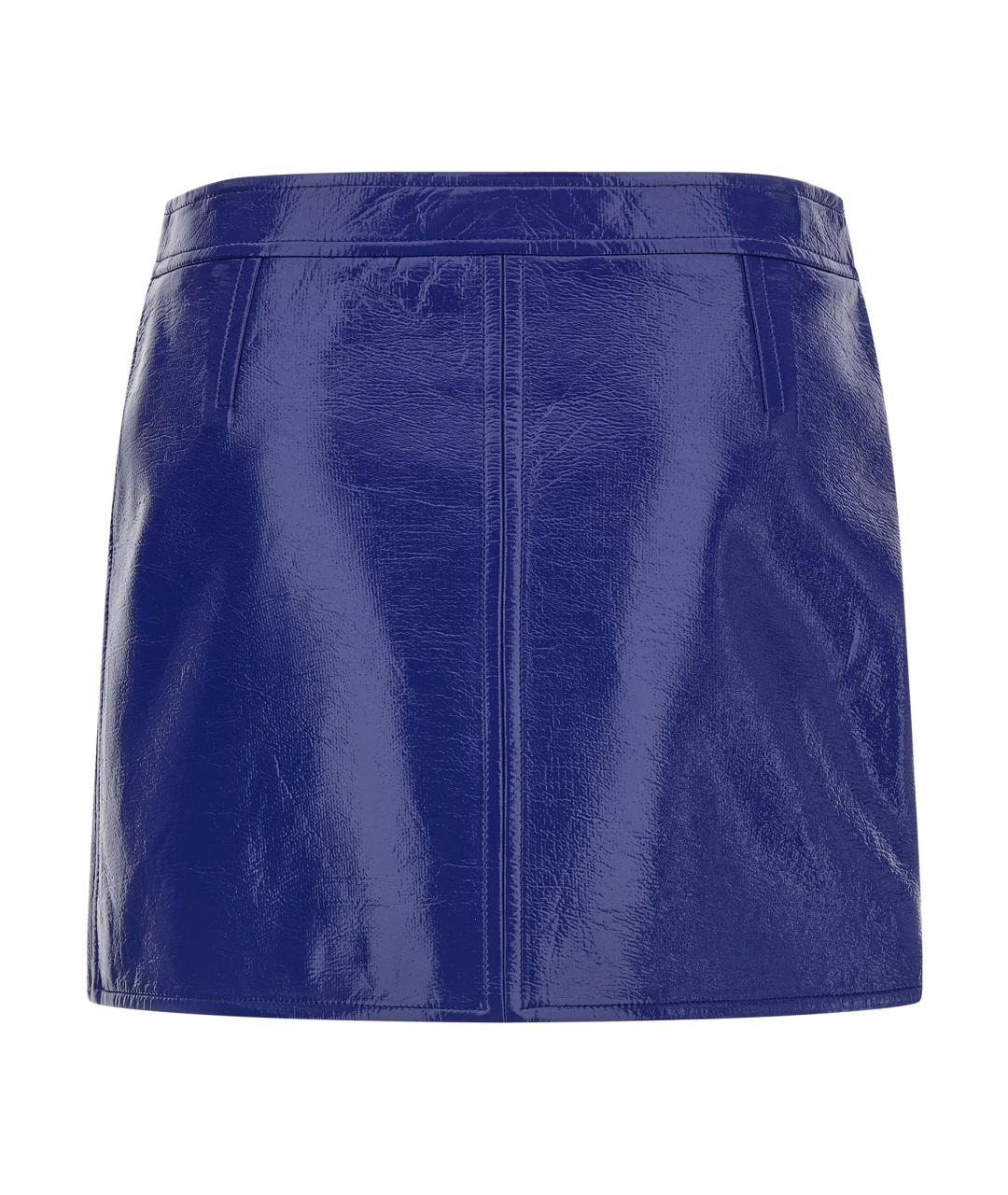 COURREGES Синяя хлопковая юбка мини, фото 2