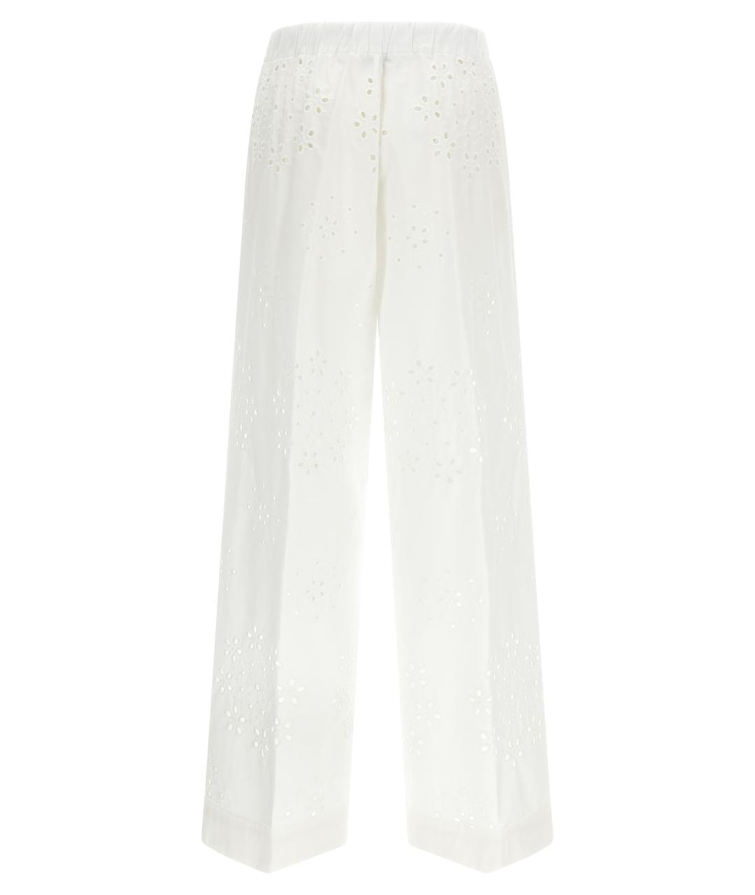 HERNO Белые хлопковые прямые брюки, фото 2