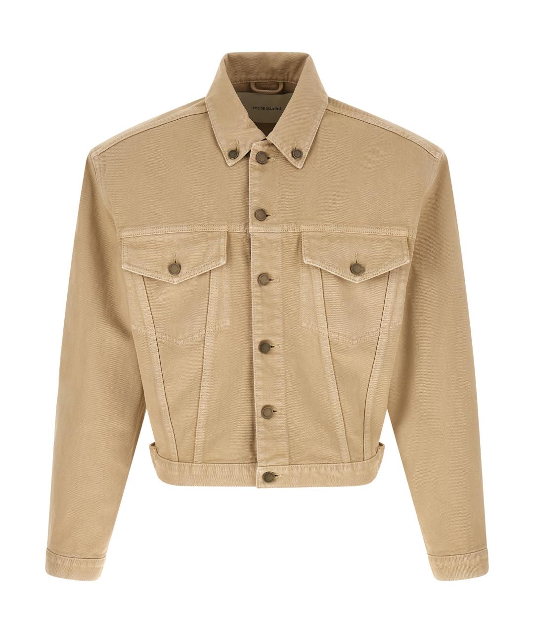 entire studios Бежевая хлопковая куртка, фото 1