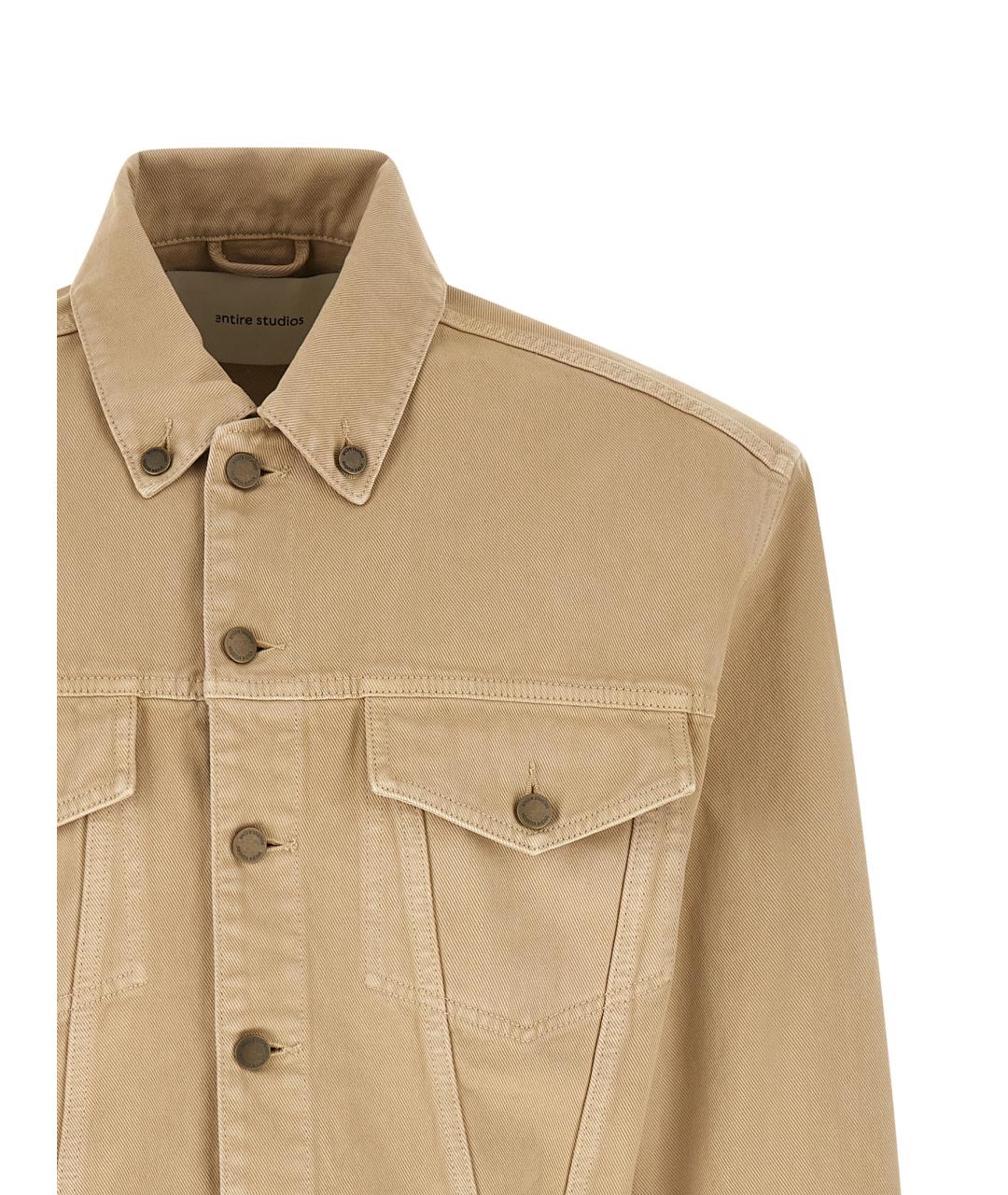 entire studios Бежевая хлопковая куртка, фото 3