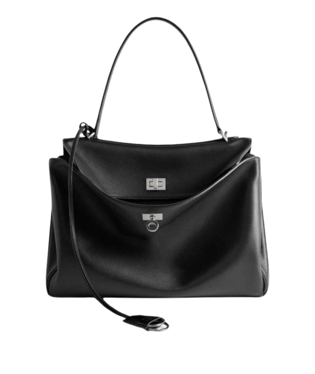 BALENCIAGA Черная кожаная сумка с короткими ручками, фото 1