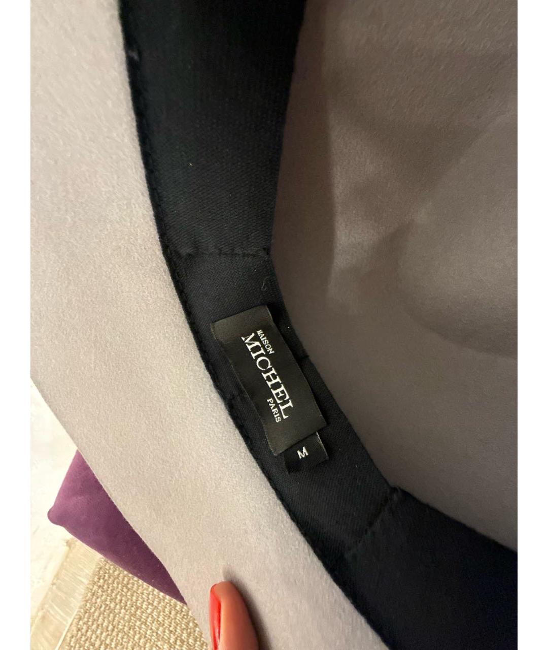 MAISON MICHEL Серая шерстяная шляпа, фото 4