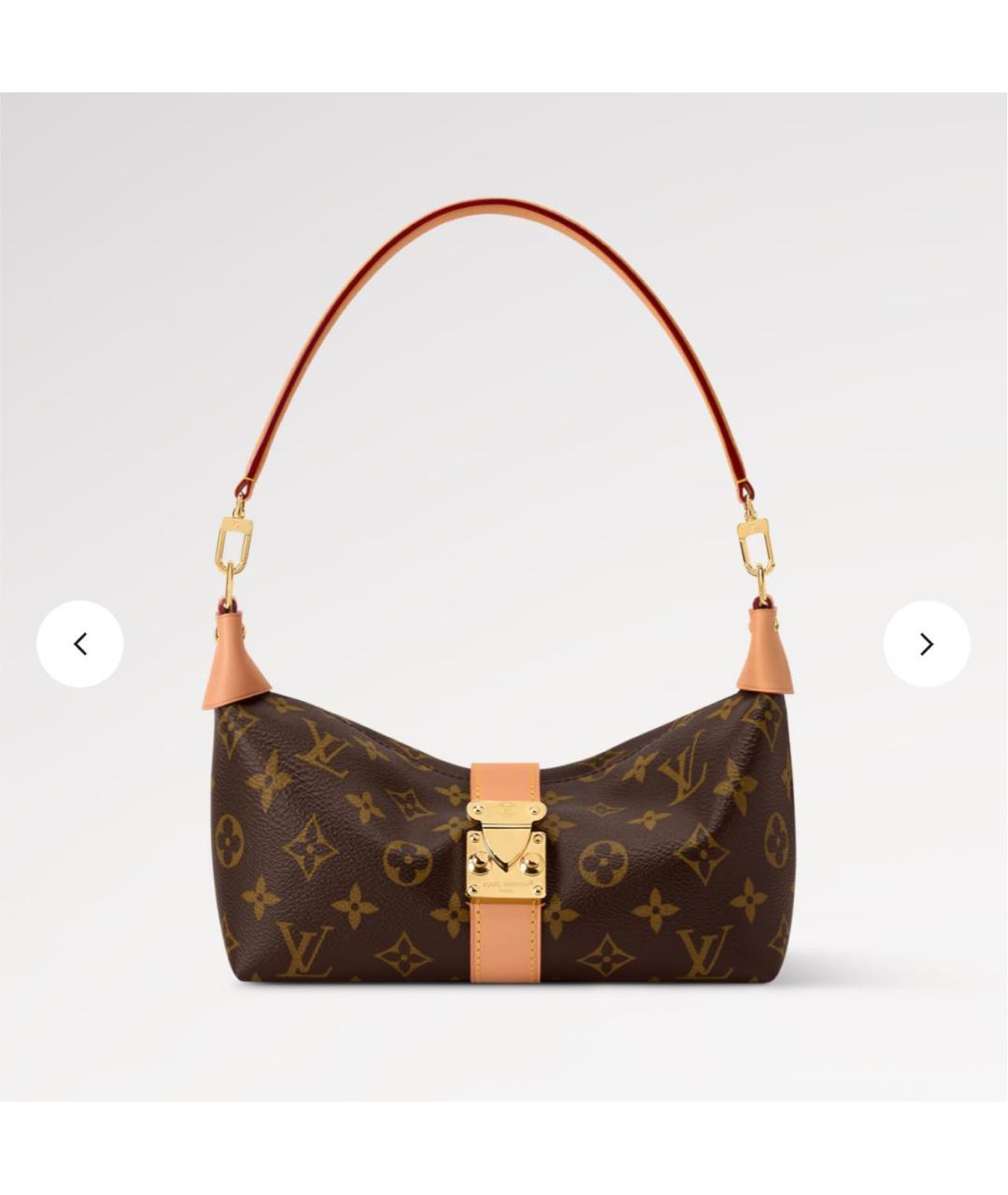 LOUIS VUITTON Коричневая сумка с короткими ручками, фото 5