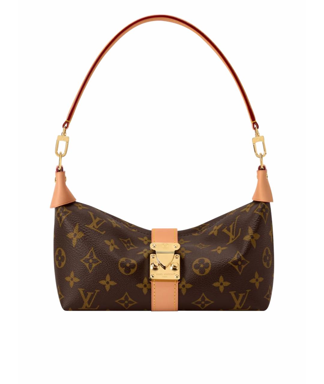 LOUIS VUITTON Коричневая сумка с короткими ручками, фото 1