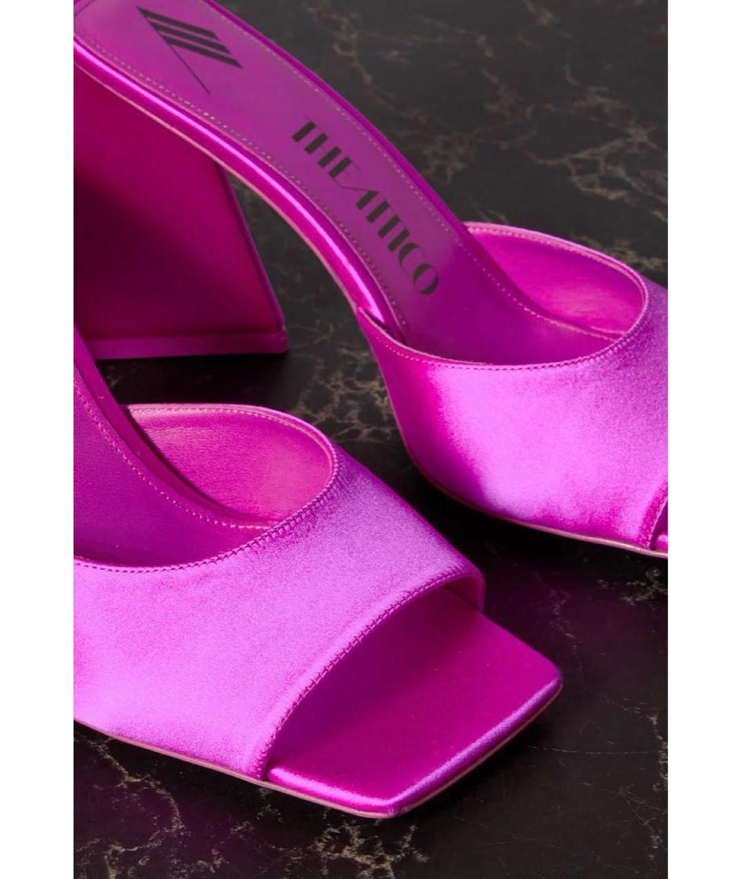 THE ATTICO Фуксия текстильные босоножки, фото 7