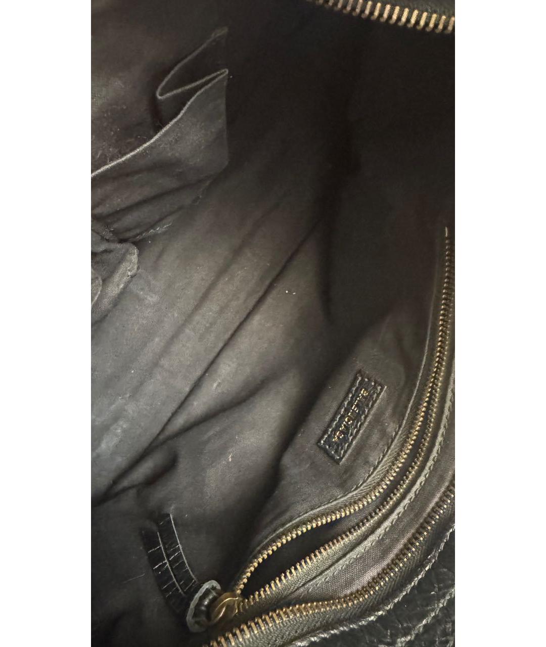 BALENCIAGA Черная кожаная сумка с короткими ручками, фото 7