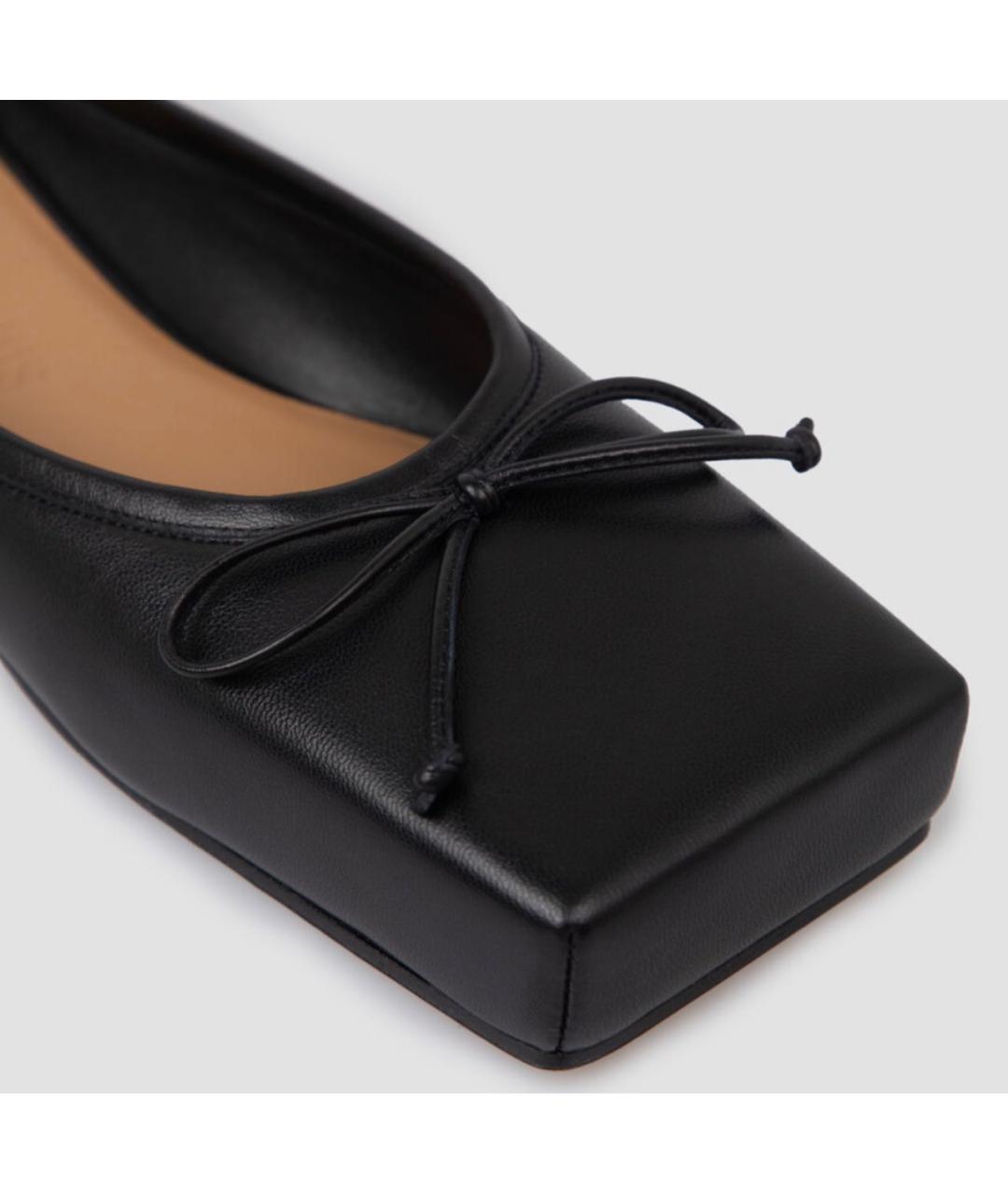 JACQUEMUS Черные кожаные сабо, фото 4