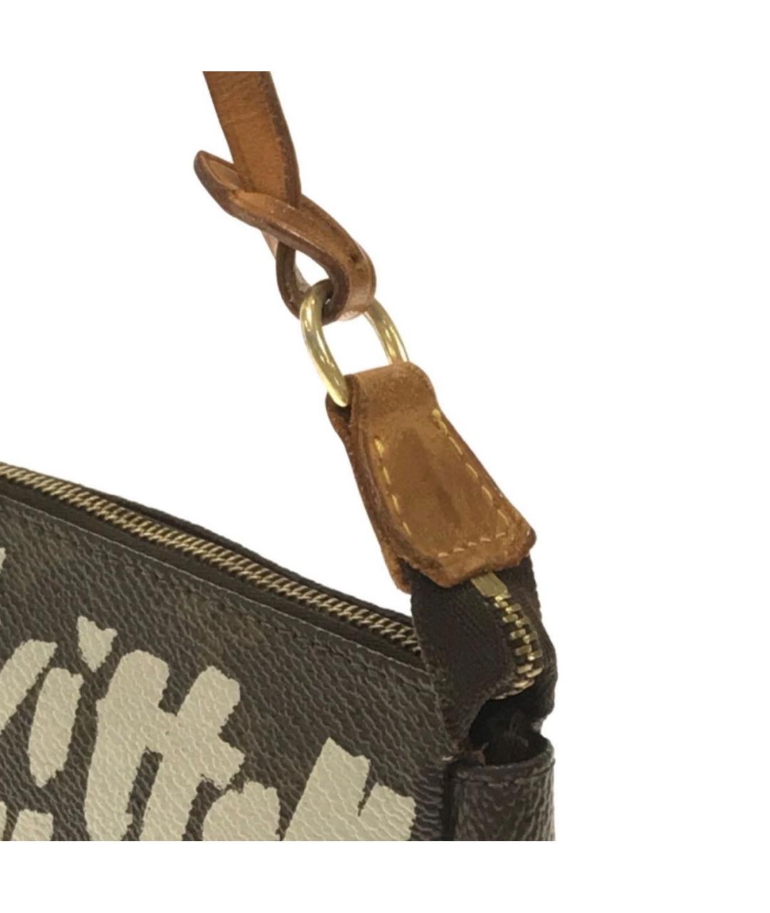 LOUIS VUITTON Коричневая кожаная сумка через плечо, фото 2