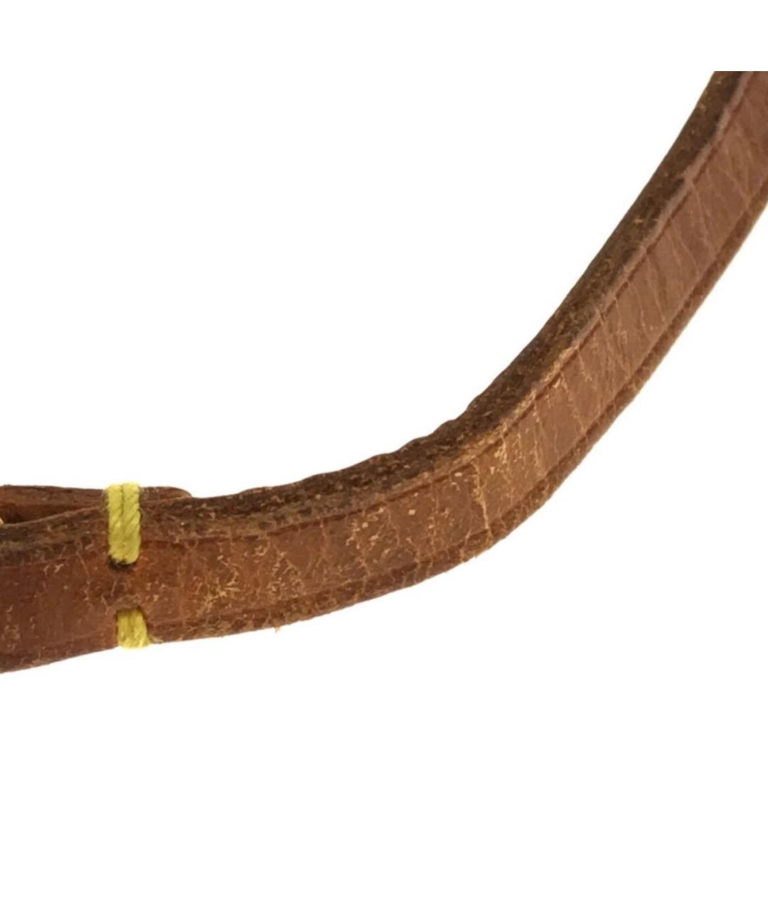 LOUIS VUITTON Коричневая кожаная сумка через плечо, фото 4