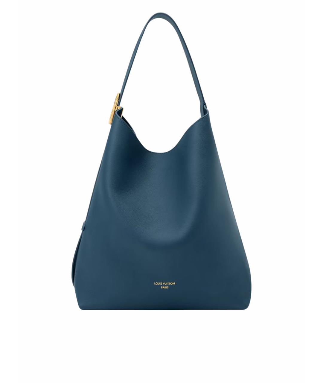 LOUIS VUITTON Синяя кожаная сумка тоут, фото 1