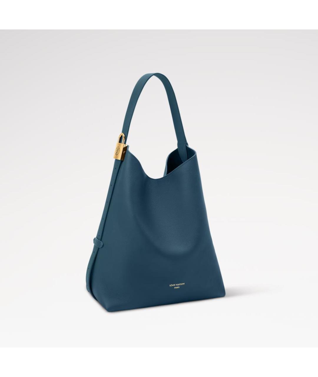 LOUIS VUITTON Синяя кожаная сумка тоут, фото 2