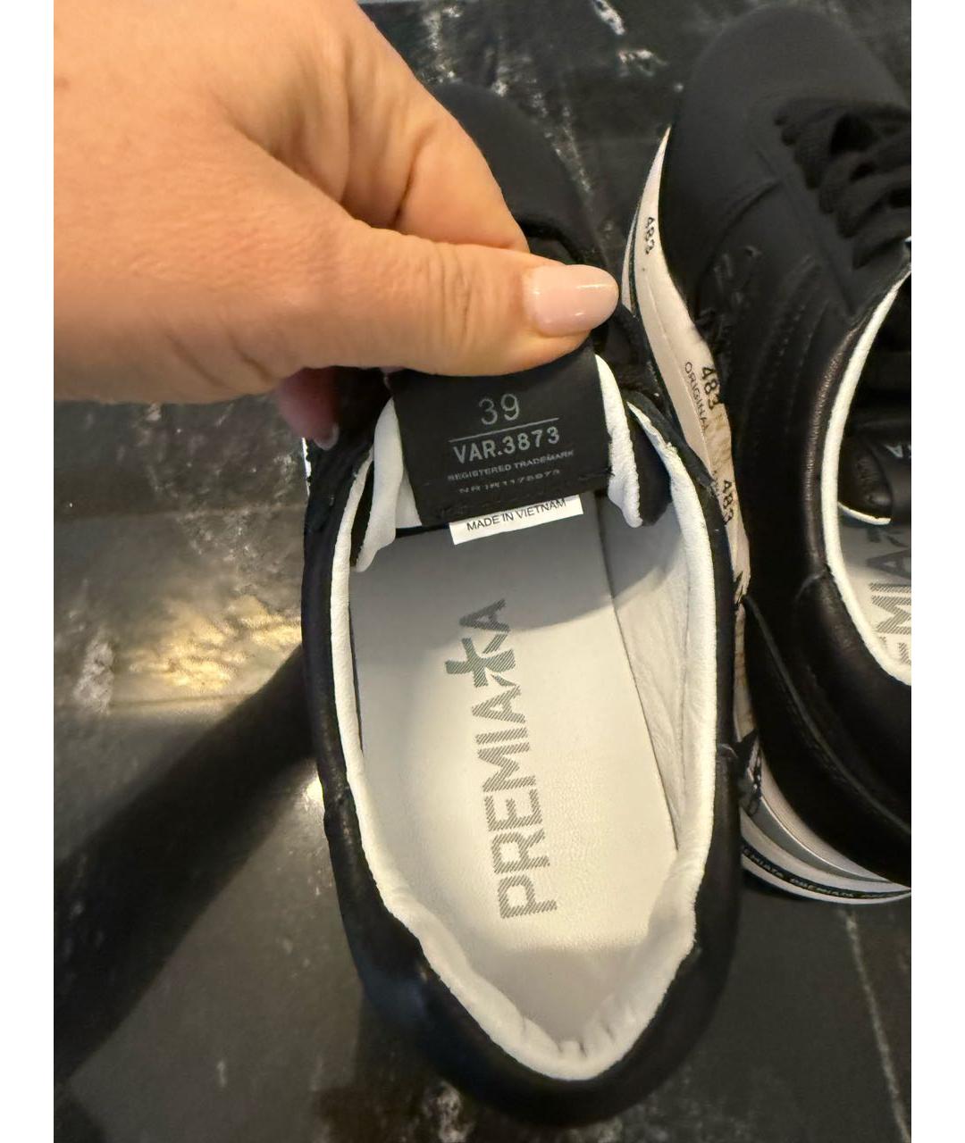 PREMIATA Черные кожаные кроссовки, фото 5