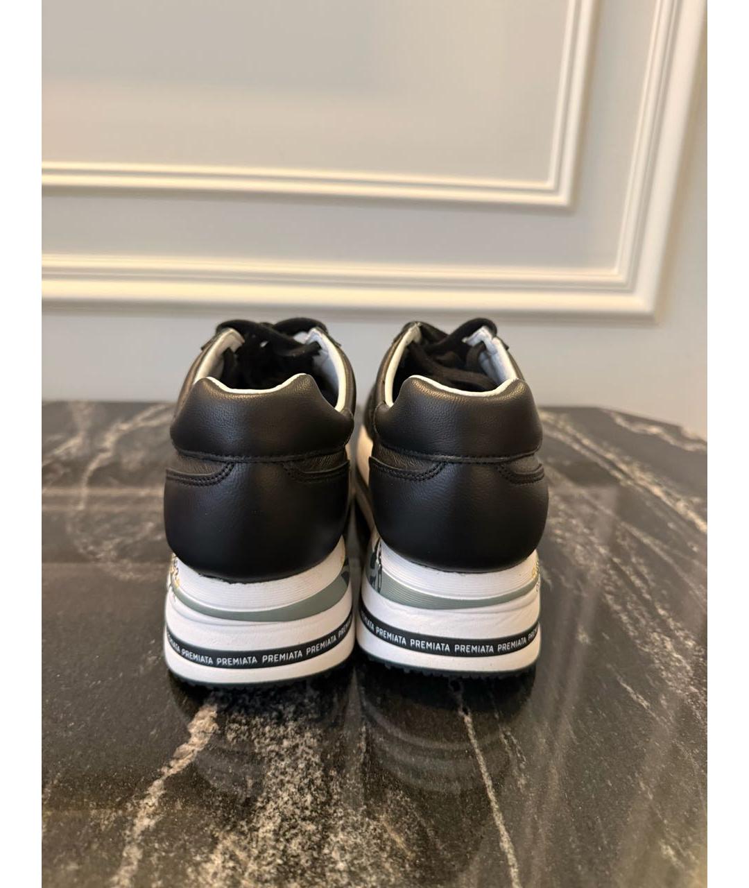 PREMIATA Черные кожаные кроссовки, фото 4