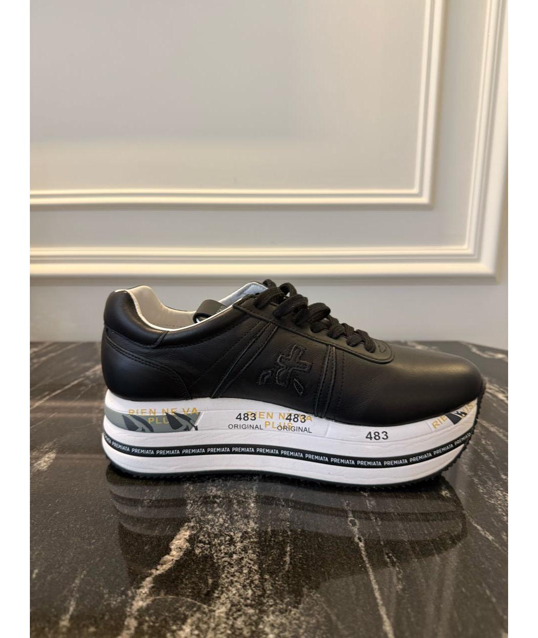 PREMIATA Черные кожаные кроссовки, фото 7